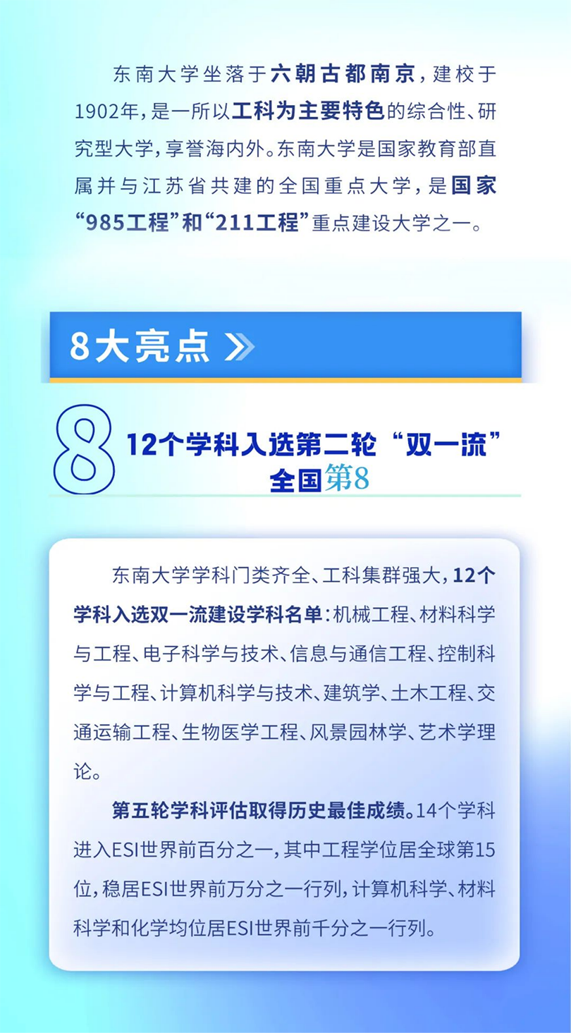 生为首位！东南大学2023招生政策八大亮点抢先看！