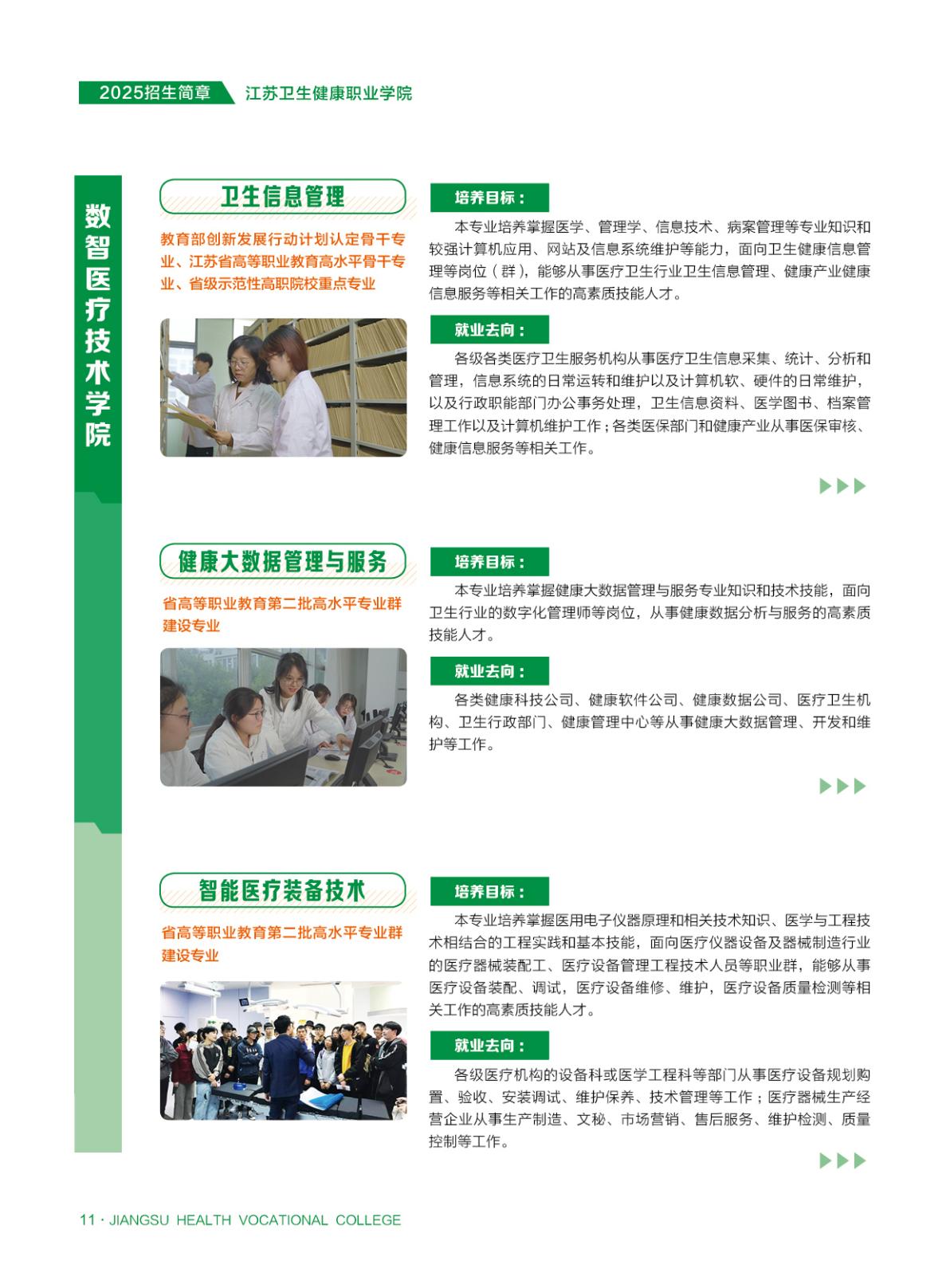 【普通高考】江苏卫生健康职业学院－2025年省外普通高考招生简章