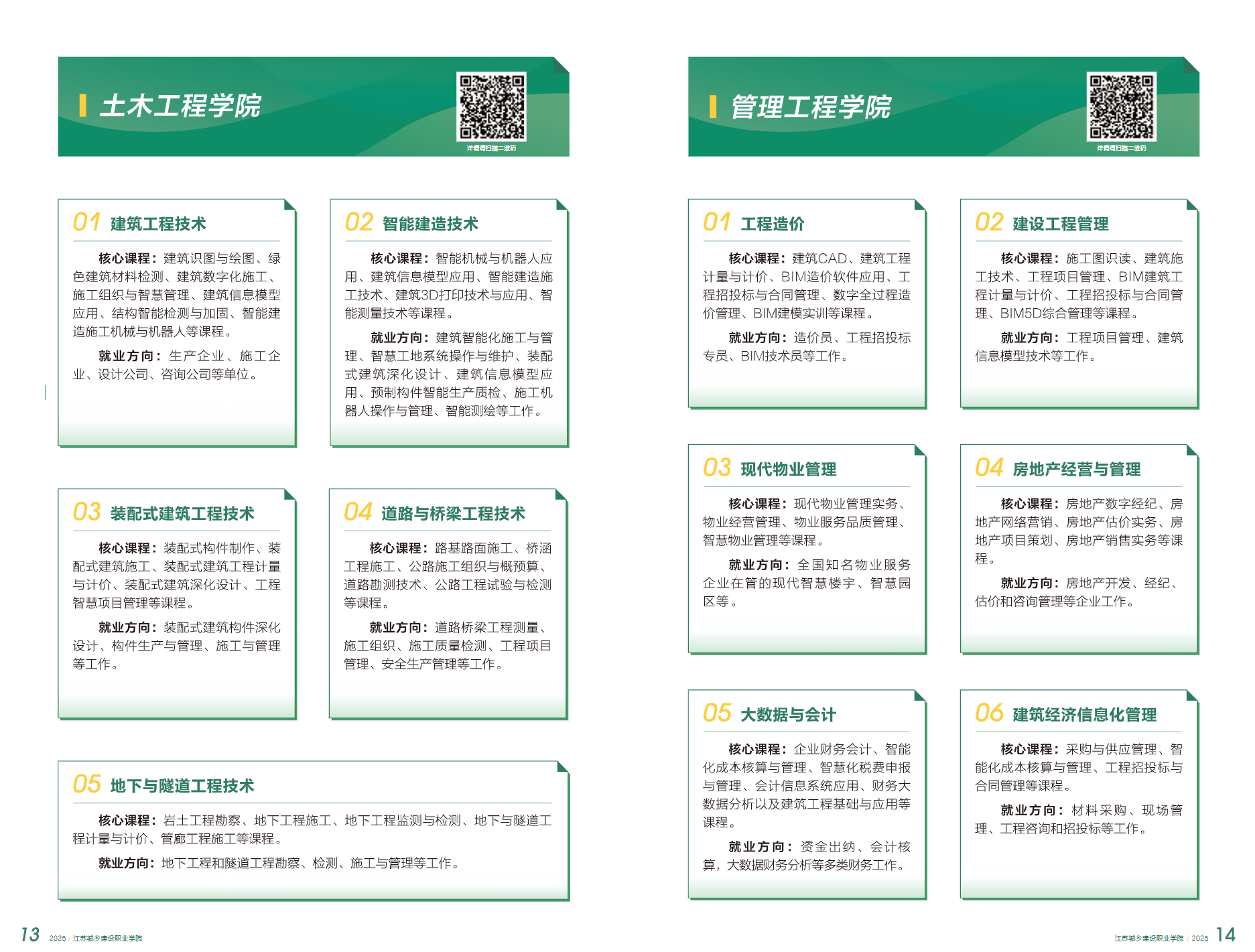 江苏城乡建设职业学院－2025年普高招生简章