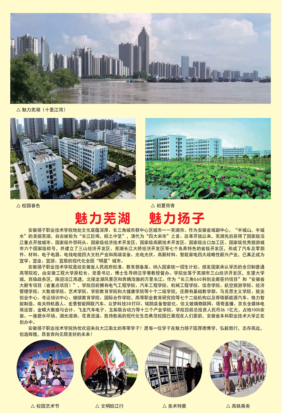 安徽扬子职业技术学院－2024年分类招生简章