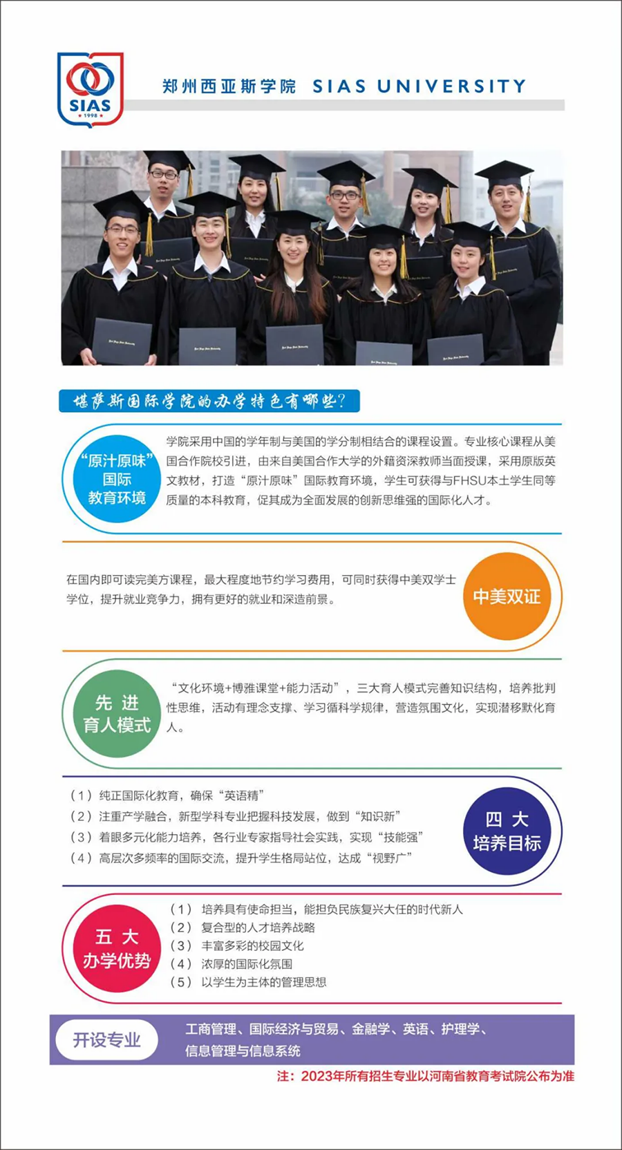 郑州西亚斯学院－2023年招生简章