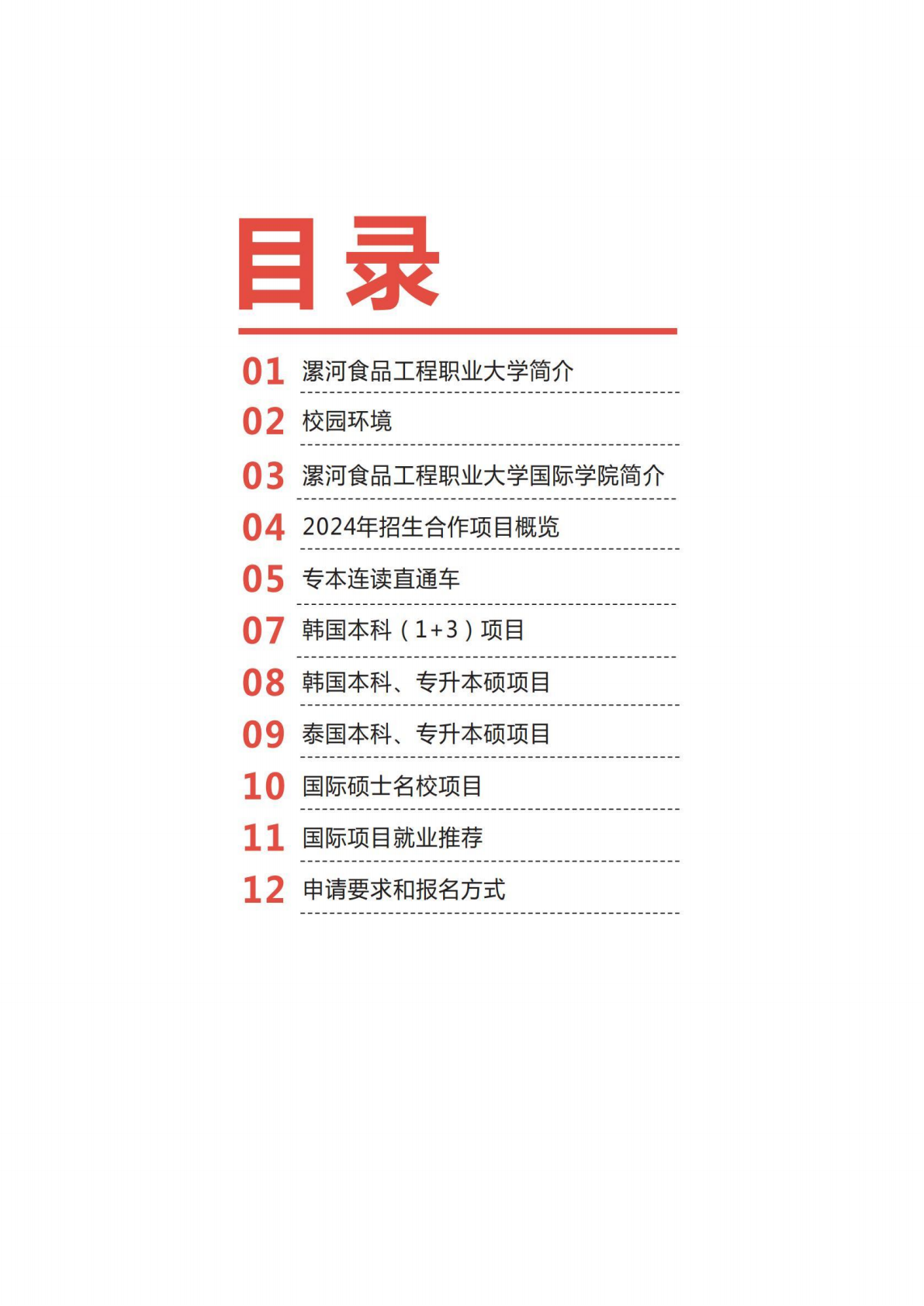 漯河食品工程职业大学国际教育学院2024年招生简章