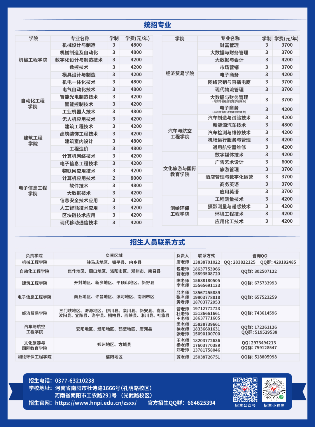河南工业职业技术学院－2024年统招招生简章