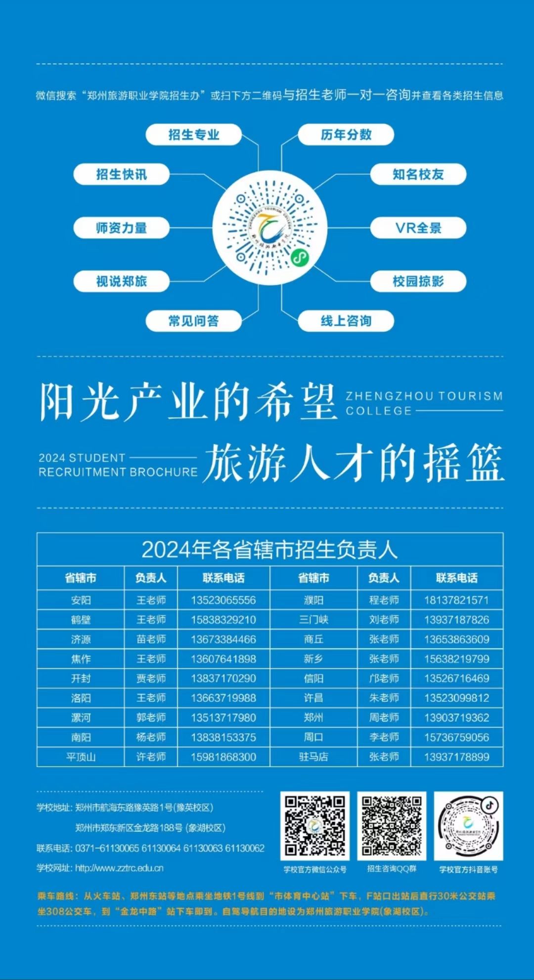 郑州旅游职业学院2024年高职单招简章