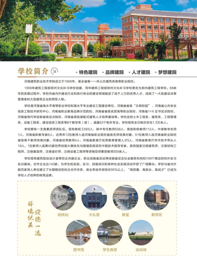 河南建筑职业技术学院－2024年招生简章