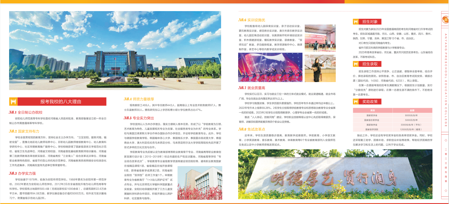 安阳幼儿师范高等专科学校－2023年招生简章