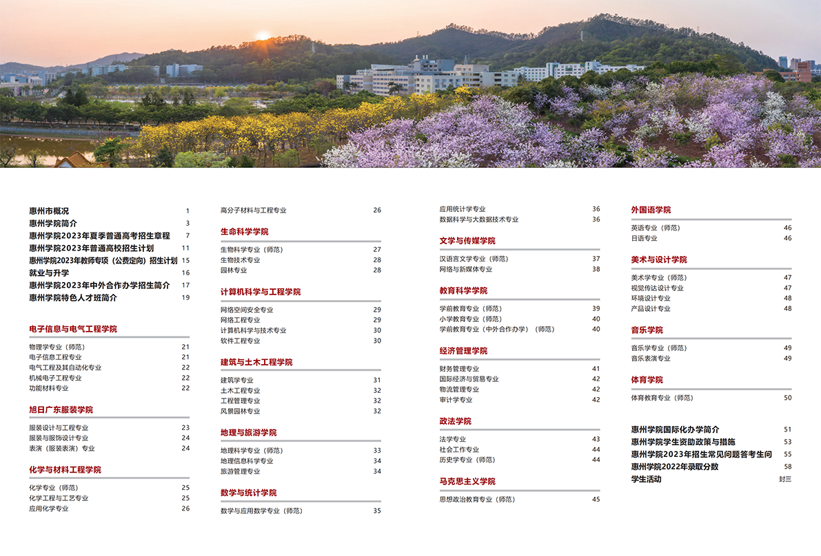 惠州学院2023招生简章