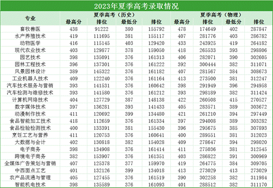 2023年夏季高考录取情况