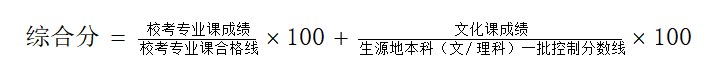 采用省统考成绩录取的招生专业