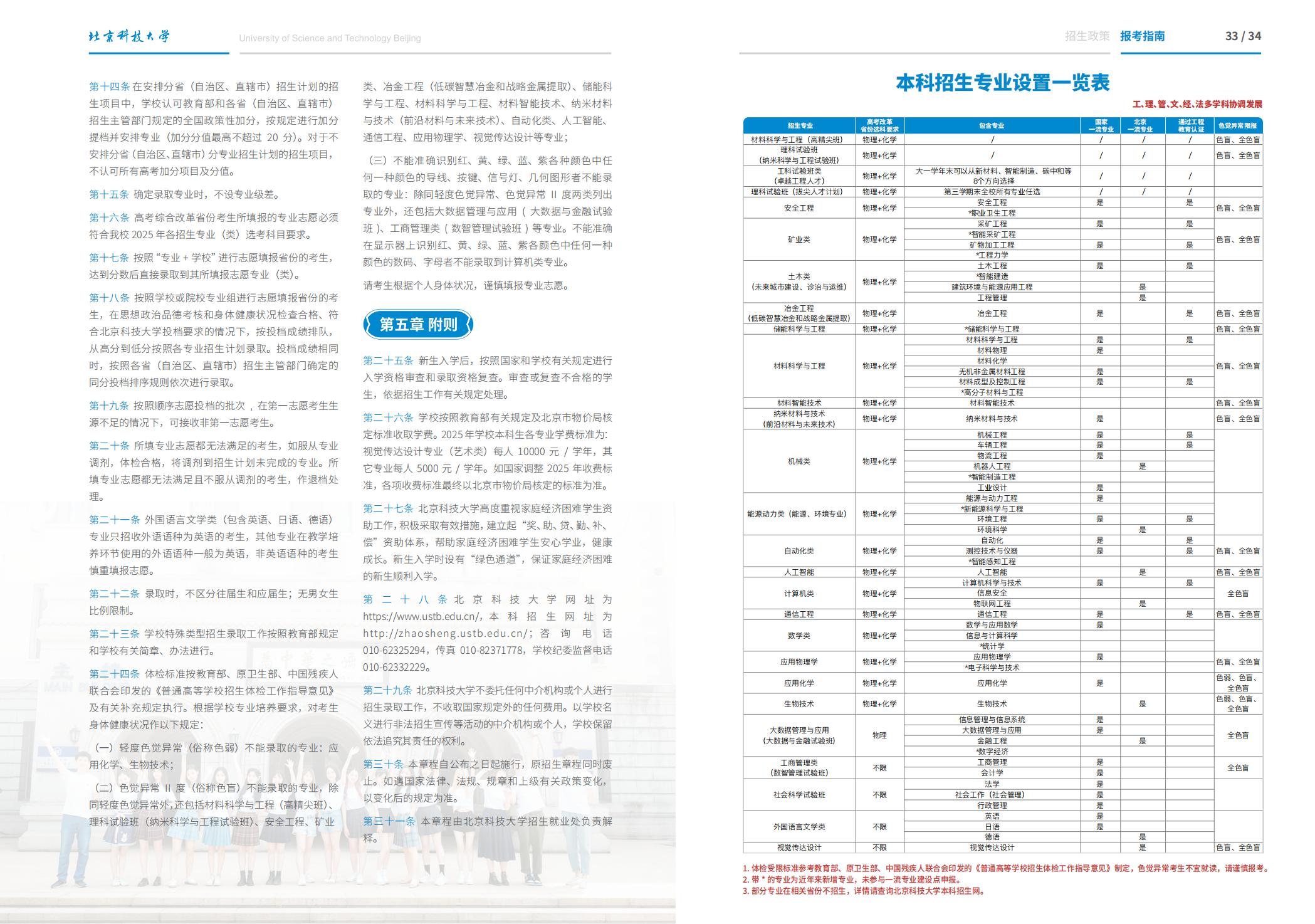 北京科技大学-2025年招生简章(2025招生指南)