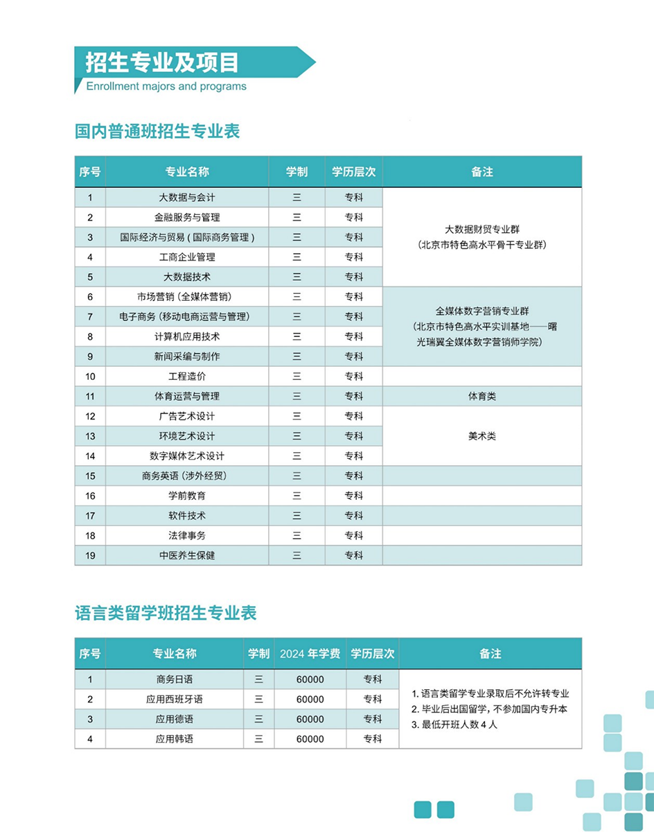 北京培黎职业学院－2024年招生简章
