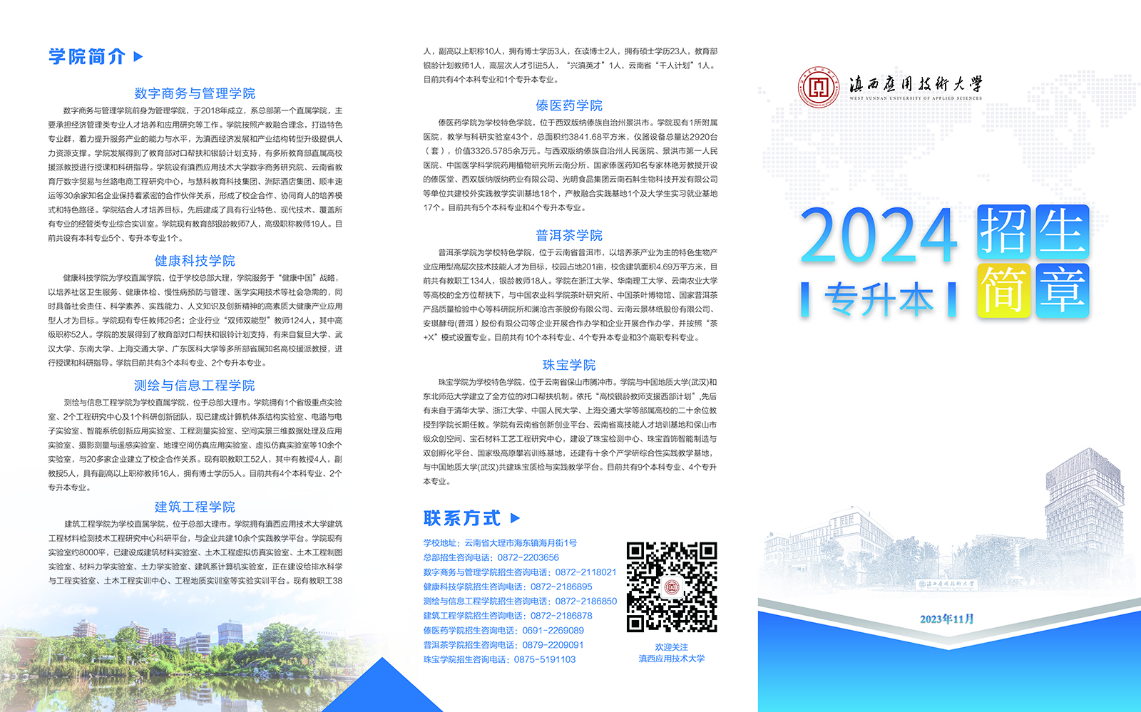 滇西应用技术大学2024年专升本招生简章