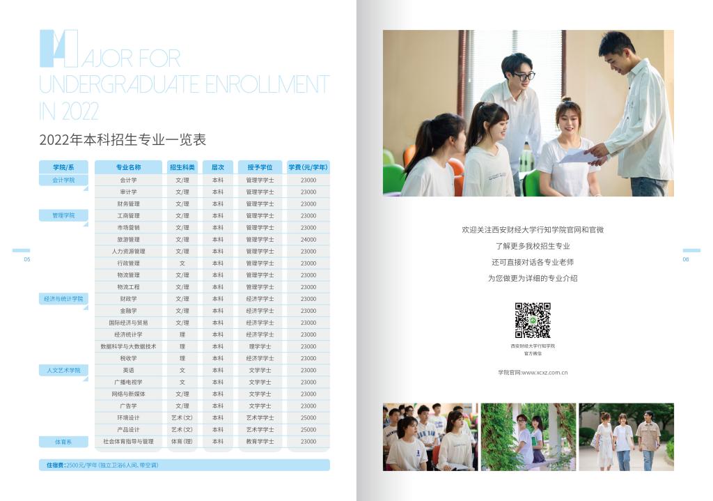 2022年西安财经大学行知学院招生简章